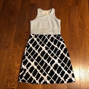 Tabitha black and white sleeveless dress